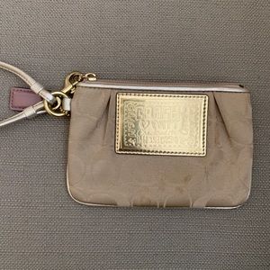 Coach wristlet - gold